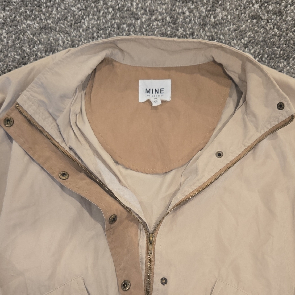 MINE Light Tan Zip-Up Jacket